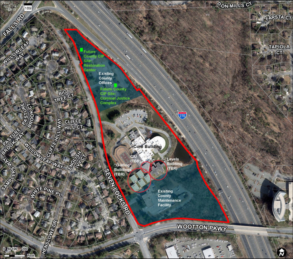 Montgomery County's Seven Locks Facility Plan Map